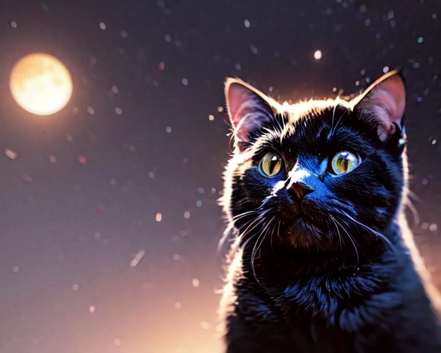 Spacecat, Black Cat1.3, Loraspacecat1, Moon