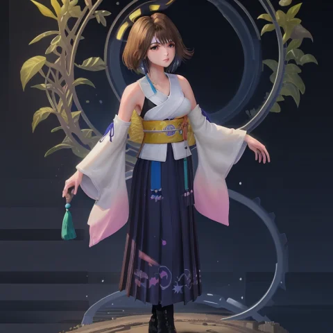 1girl,yunaffx,green Left Eye, Blue Right Eye,blue Long Tasse... — Stable Diffusion AI Prompt: 1girl,yuna(ffx),green left eye, blue right eye,Blue long tassel earrings, Silhou...