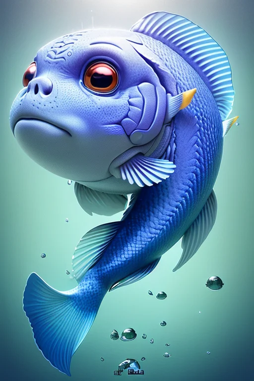 Cbzbb1.25, A Fish, Intricate Detail, Centeredloracuterichsty...