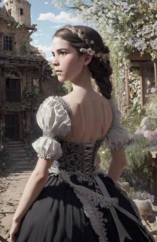 Award Winning Full Body Portrait Photo Of A Woman Wearing An... — Stable Diffusion AI Prompt: award winning full body portrait photo of a woman wearing an intricate baroque d...