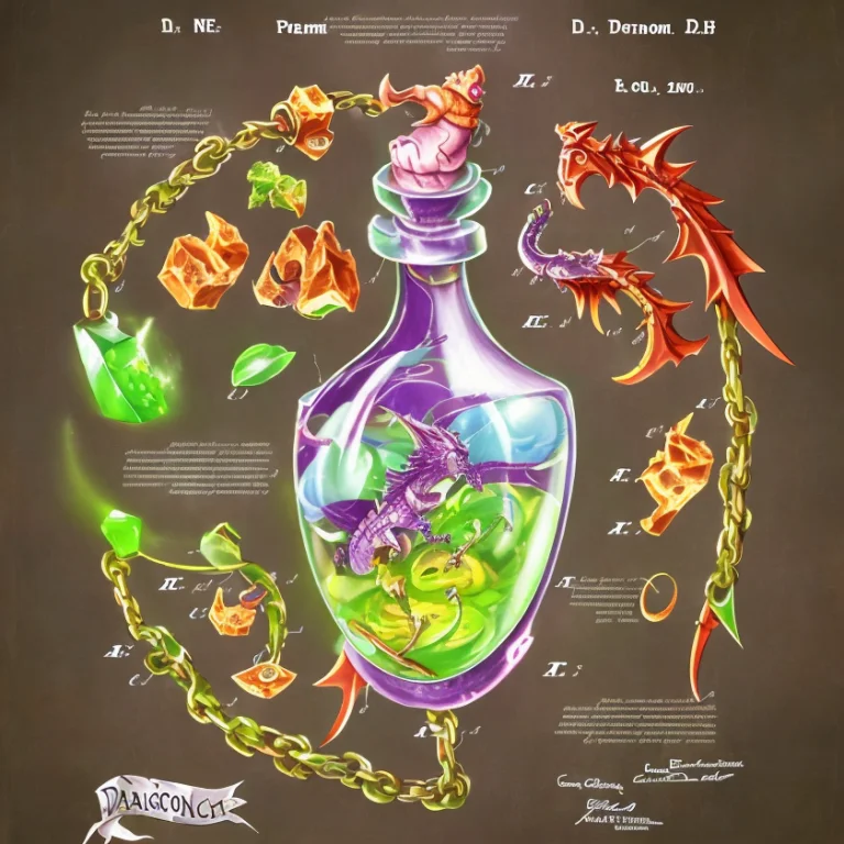 A Patent Diagram Of A Dragon Poison Potion. Ingredients, Ins...
