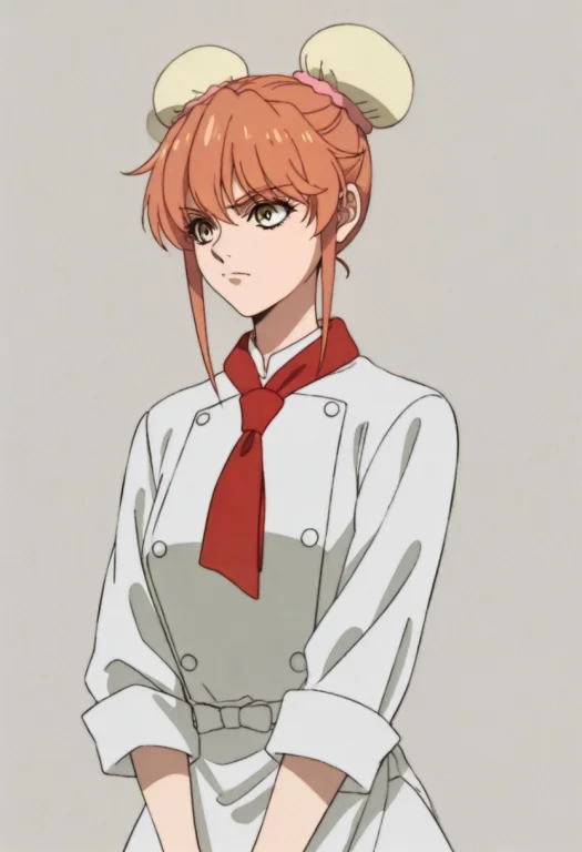 Hair Bun, Double Bun, Bun Cover, Gobanchokiriko, Orange Hair...