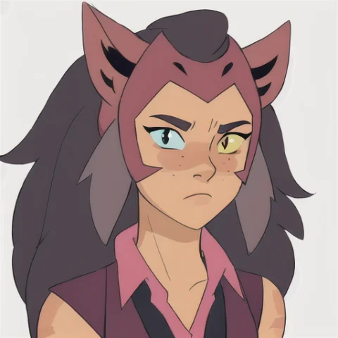 1girl, Solo, Upper Body Portrait, Catra Wearing A Suit, Hete... — Stable Diffusion AI Prompt: 1girl, solo, upper body portrait, catra wearing a suit, heterochromia