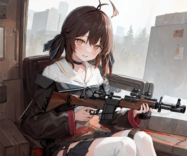 Masterpiece, Best Quality, Loramtf-0000041, M14, Holding Rif...