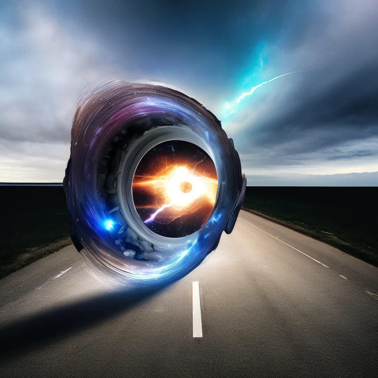Photo Blackhole1 A Car Driving Out Of A Portal Carxjohnson1
