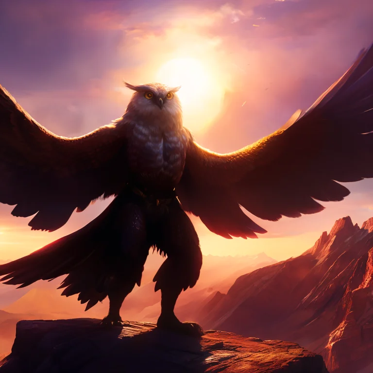 Fkingscifiv2, Werecreature, Wereowl, Owl, Wings Spread, Beak...