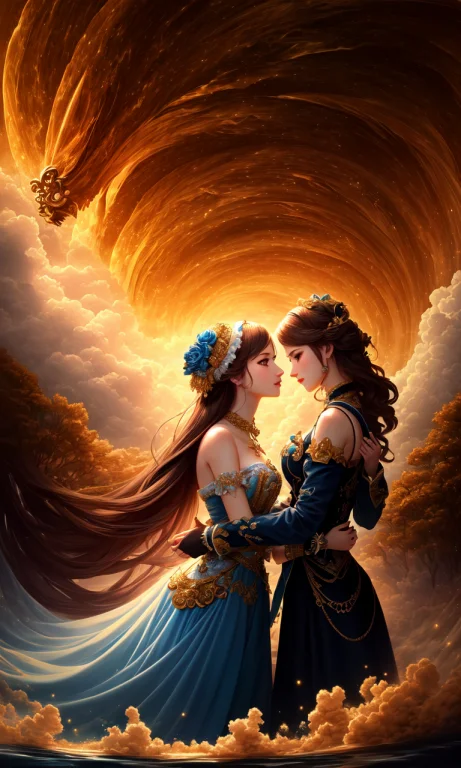 Two Lovers As Neural Networks Embracing, Beautiful, Intricat...