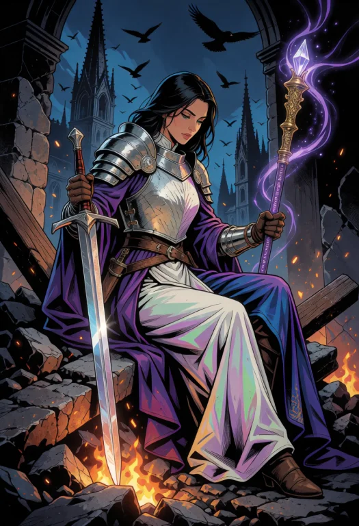 Rendered In A High-contrast Graphic Novel Aesthetic Featurin...