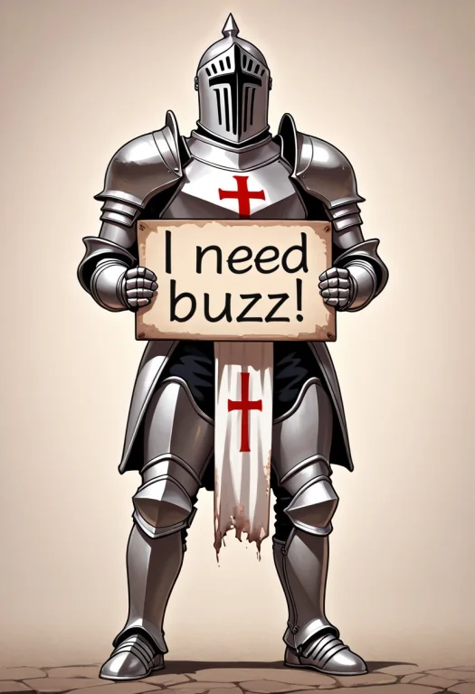 Masterpiece, Needbuzz, Holding Sign, Templar Knight