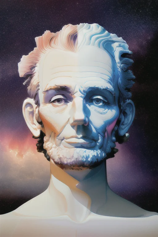 Portrait Of Lincoln1.1 Earing A Tophat, Cloudport1.0, Jubbsl...