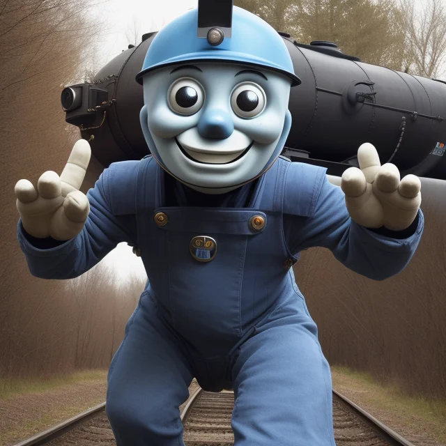 Anthropomorphic Thomas The Tank Engine, Creepy, Mutated, Arm...