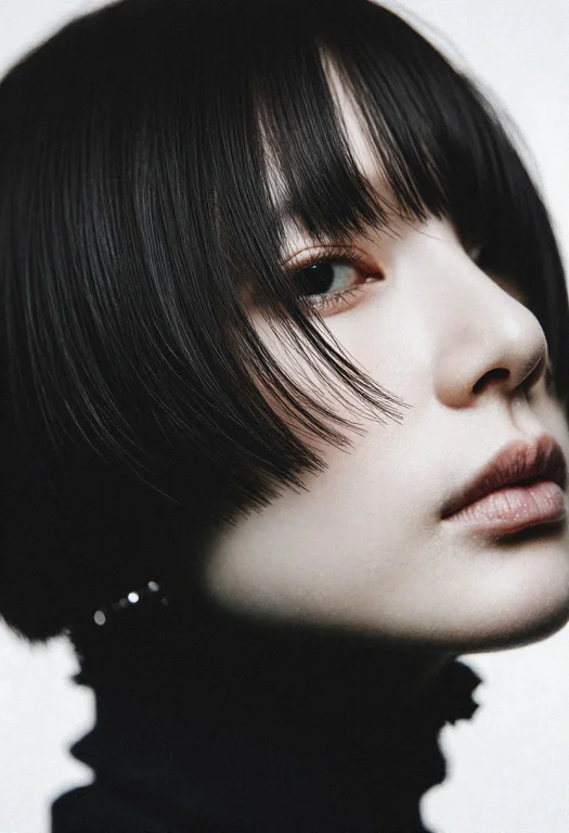 Amazing Beautiful Dark Hair Japanese Female, Amazing Dramati...