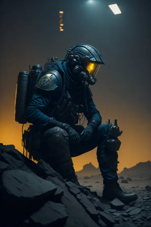 Fallout New Vegas, A Man With Sitting On The Rock, Destratic...