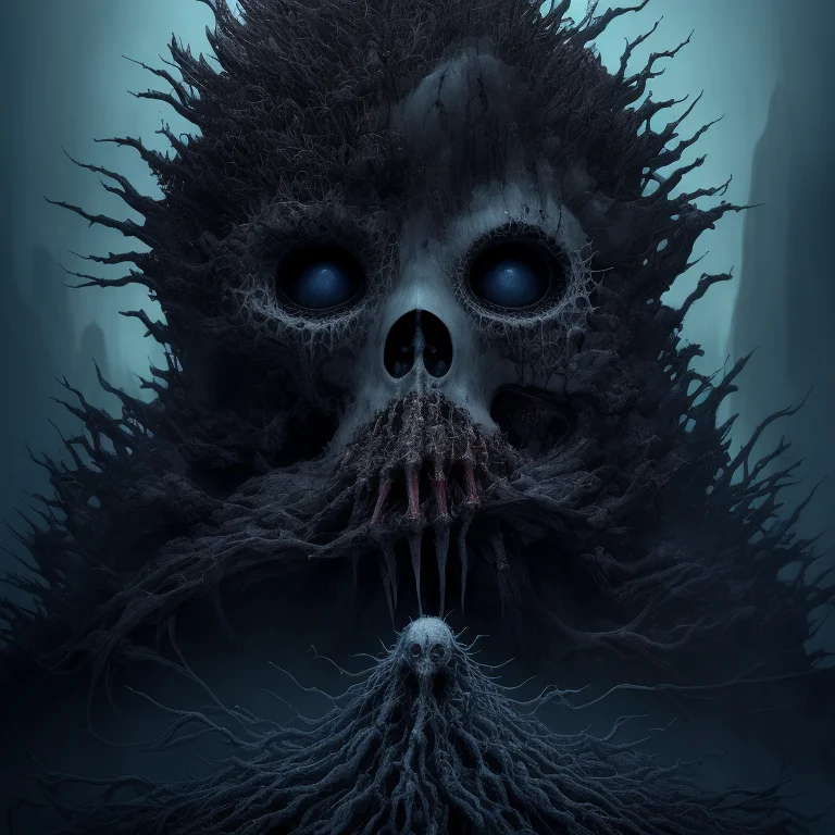 Art By Embbontrex-2250, Mountain Of Skulls, Gothic Ornaments...