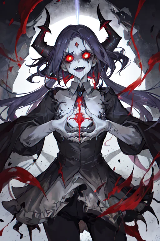 Solo, Spooky, Decayed Zombie Woman, Glowing0.7 Ruby, Vivid C...