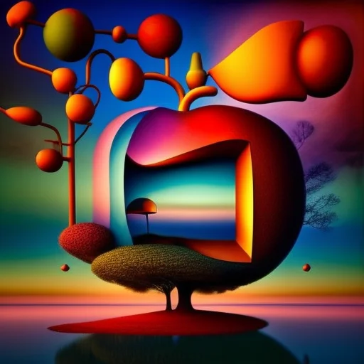Colorfulsurrealism, Surrealism, Apple