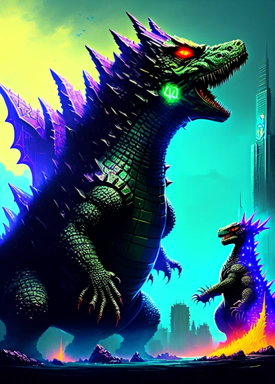 A Picture Of A Godzilla, By Eonn