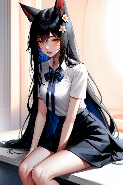 Nixeu, Ahri, Ahrileagueoflegends, 1girl, Animalears, Artistn...