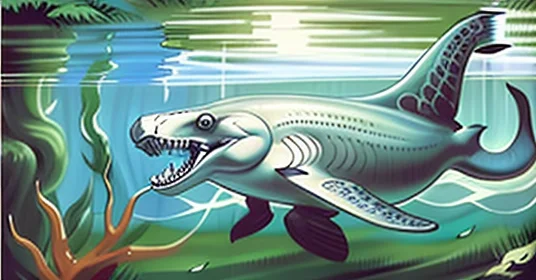 Olddinosauroilpainting, Dinosaur, Underwater, Loraolddinosau...