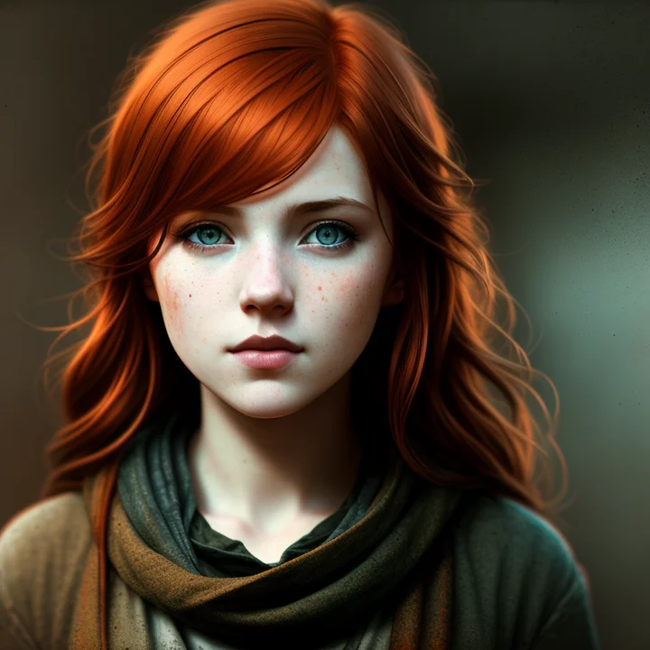 Redhead Girl,, Dark Shot1.17, Epic Realistic, Faded, Neutral...