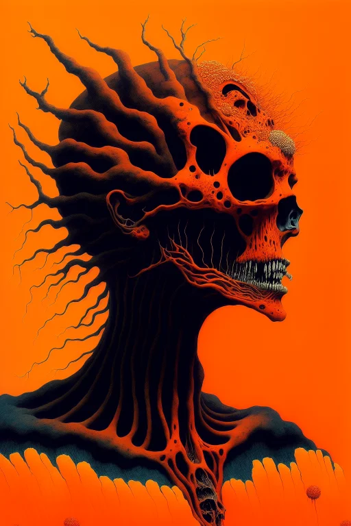 A Dead Woman Standing And Looking Up, By Zdzislaw Beksinski2...