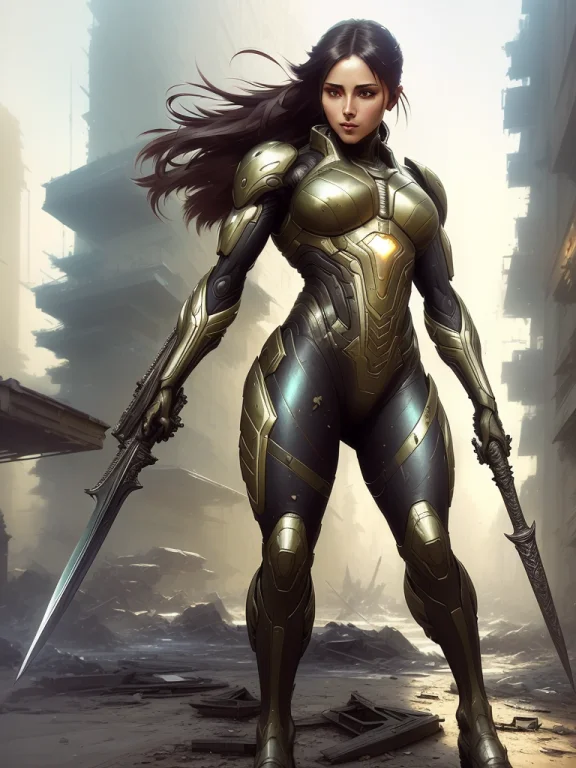 Art By Wadim Kashin1.1, A Female Nano Soldier, Sharper Detai...