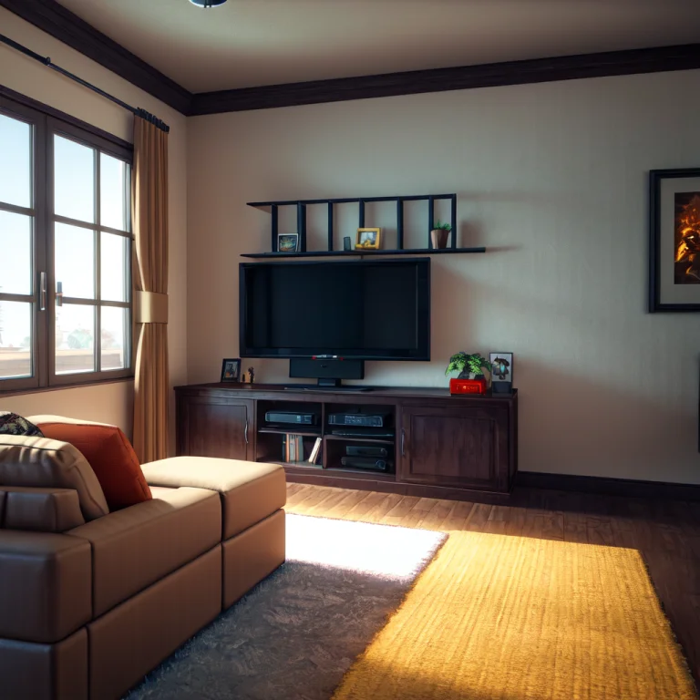 Detailed Isometric Living Room, Unreal Engine Voxel Render,...