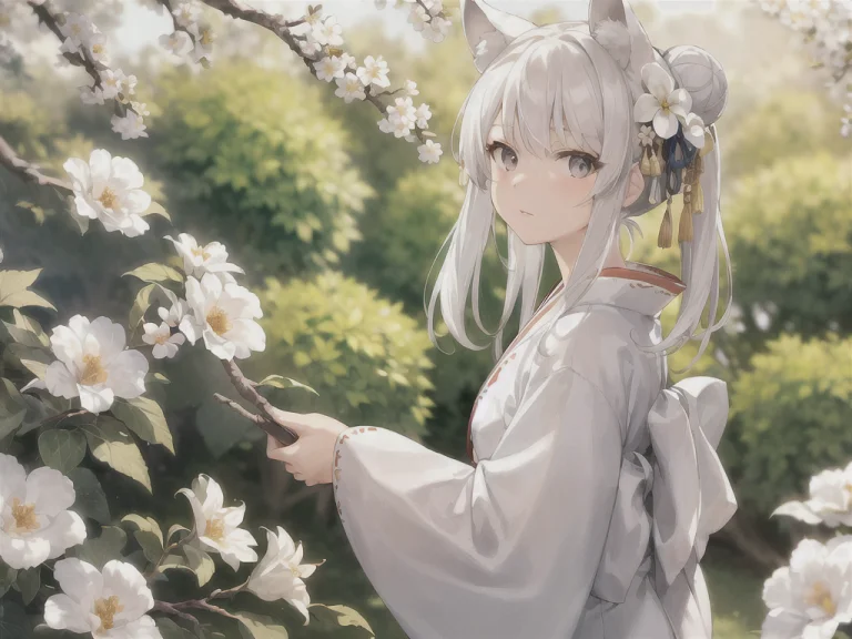 Masterpiece,best Quality1girl, White Lion Ears, Looking At V...