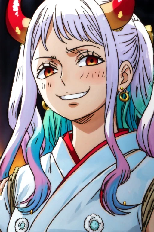 1girl, Yamato5000, Anyahehface, Whitehair, Greenhair, Gradie...