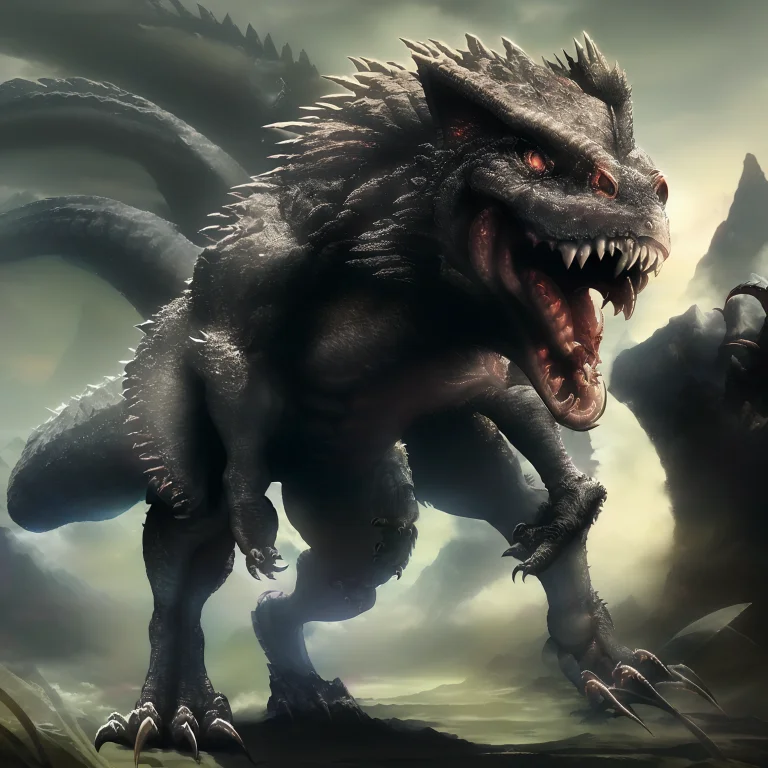 No Humans, Wings, Open Mouth, Claws, Mountain, Tail, Sky, Sp...