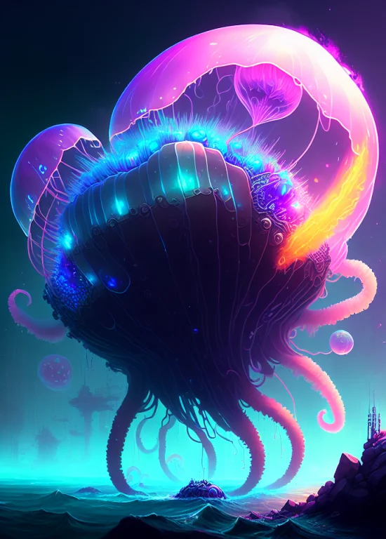 A Picture Of A Giant Jellyfish, By Eonn