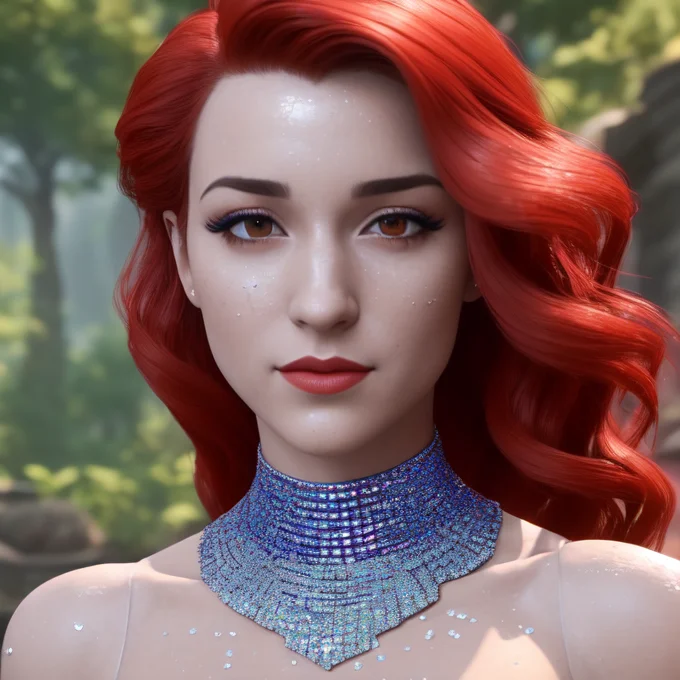 Film Still Of Sks Woman As Ariel From The Little Mermaid, We...
