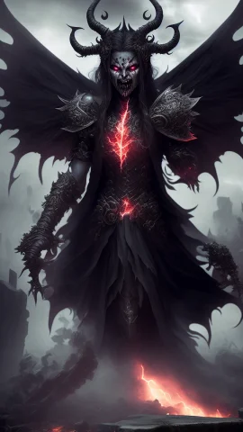 Fight, Demon In A Graveyard, Ominous, Creepy, Horror, Butter... — Stable Diffusion AI Prompt: fight, demon in a graveyard, ominous, creepy, horror, butterfly (wings), horns,...
