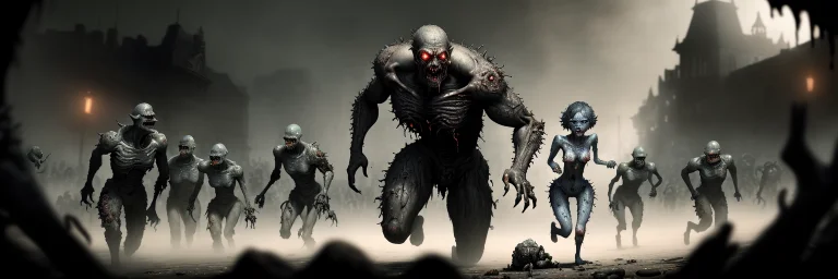 Picture Of A Large Crowd Of Ghst-3000, Zombie Apocalypse, Ma...