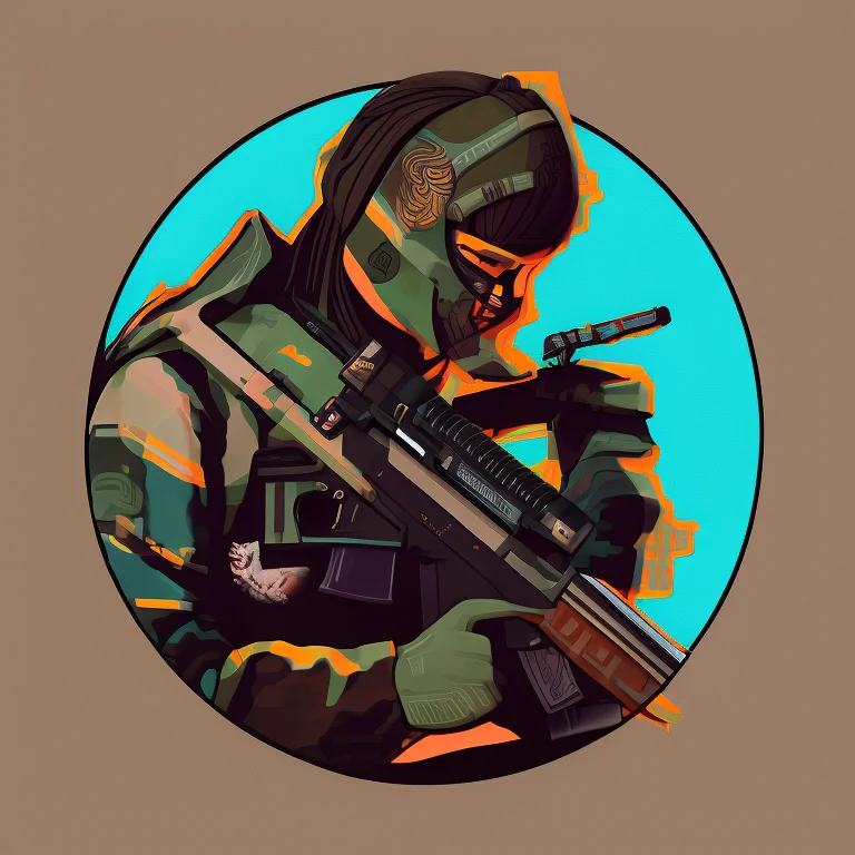 A Picture Of Assaultrifle, Glowing, Gun, Simplebackground, T...