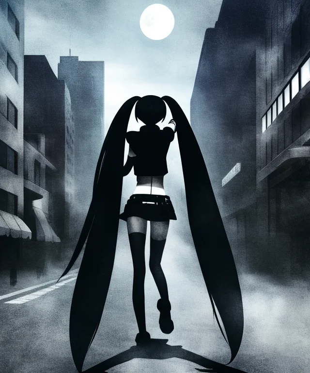 Solo, Styhuke, Black Rock Shooter, 1girl, Solo, Nana Gray, L...