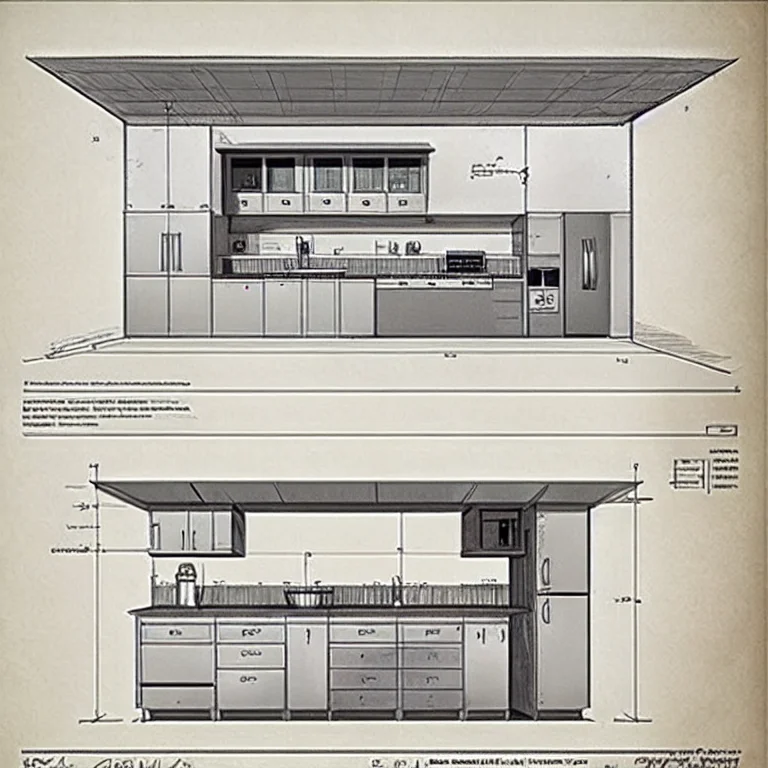 Planit. A Dimensioned Drawing Of A Tidy Commercial Kitchen.