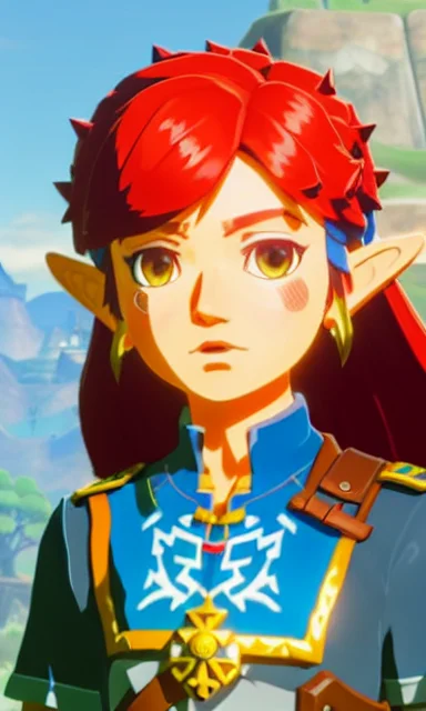 Botw Style A Stunning Intricate Full Color Portrait Of A One...