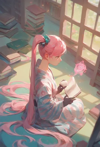 Score9, Score8up, Score7up, 1girl, Solo, Very Long Hair, Pin... — Stable Diffusion AI Prompt: score_9, score_8_up, score_7_up, 1girl, solo, very long hair, pink hair, side po...