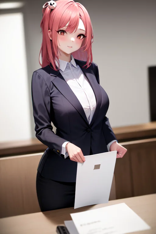Masterpiece, Best Quality, Highres, 1girl, Honoka, Office La...