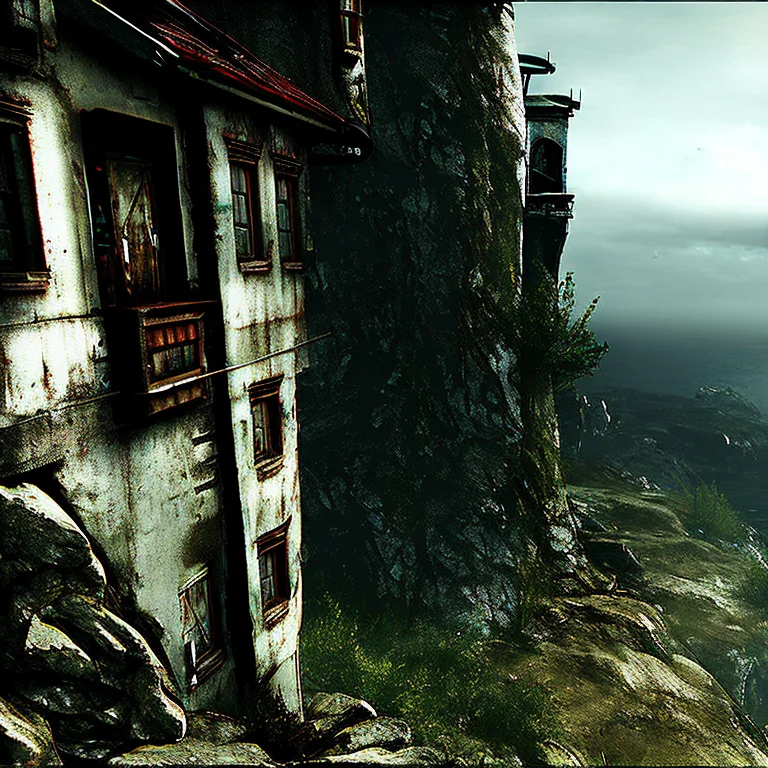 A House On The Top Of A Cliff, By Apocofy