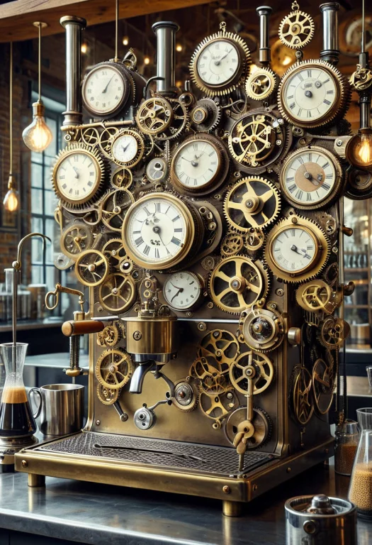 Clockstyle, Clockstyle, Photorealistic, An Espresso Machine...