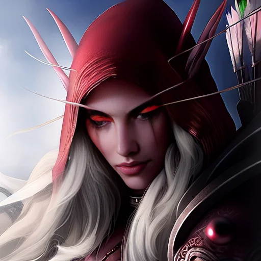 Lorasylvanaswindrunner-0000061 A Portrait Paiting Of Sylvana...