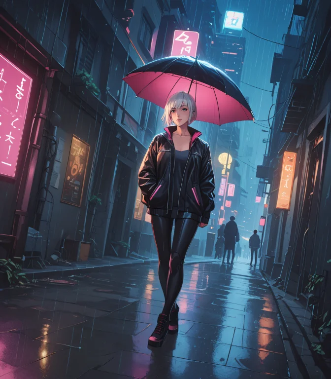 Score9, Score8up, Score7up, 1girl, Android, White Hair, Shor...