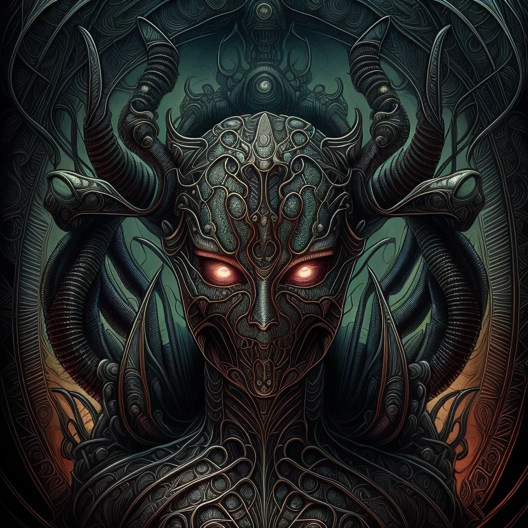 Front View The Aliens Female One Head1.1 Portrait, Symmetric...