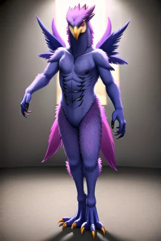 Majestic Glorious Fwooper, Bird Monster With Multicolored Lu... — Stable Diffusion AI Prompt: majestic glorious Fwooper, bird monster with multicolored luminiscent radiat fea...