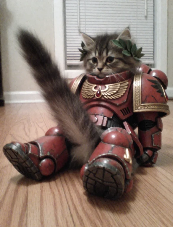 A Candid Indoor Snapshot Of A Small Fluffy Kitten Sitting Wi...