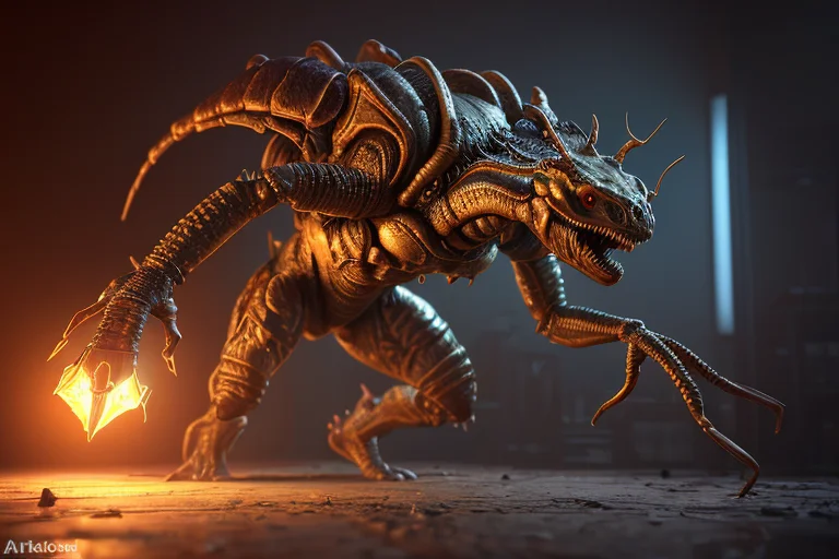 Analog Style, Masterpiece, Intricate, , Insect Like A Hydral...