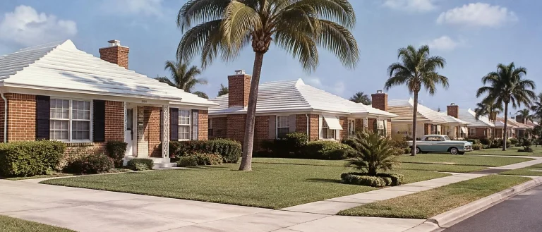 Post-wwii Old Florida Suburban Houses Of Bermudianbermudaber...