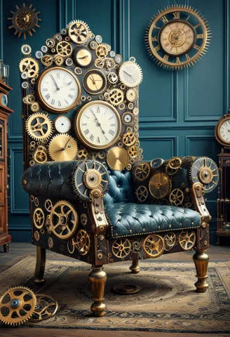 Clockstyle, Clockstyle, Photorealistic, A Cozy Living-room A... — Stable Diffusion AI Prompt: clock_style, Clock_Style, photorealistic, a cozy living-room armchair entirely a...